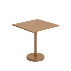 Muuto Table A Cafe Linear Steel Burnt Orange - 70 X 70 X H 73 Cm New