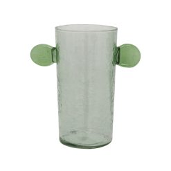 Sélectionné par Fleux Vase Object Avec Oreilles En Verre Recycle Vert Clearance