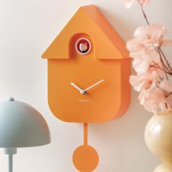 Sélectionné par Fleux Horloge Modern Cuckoo - Orange Online