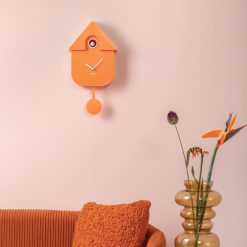 Sélectionné par Fleux Horloge Modern Cuckoo - Orange Online