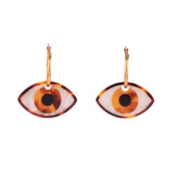 Coucou Suzette Boucles D'Oreilles Oeil - Marron Hot