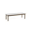 Hay Table Basse Kofi Noyer Massif & Verre Clair - L 140 X L 50 X H 36 Cm Best