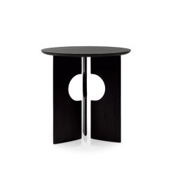 Ethnicraft Table D'Appoint Cove En Teck Noir Verni - O 50 Cm Online