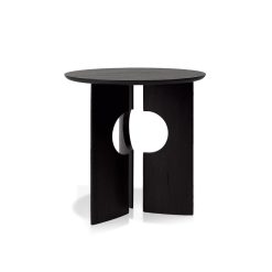 Ethnicraft Table D'Appoint Cove En Teck Noir Verni - O 50 Cm Online