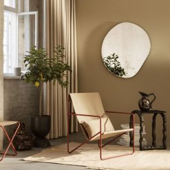 Ferm Living Miroir Pond - H 94 X 87 Cm Dore Wholesale