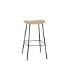 Muuto Tabouret De Bar Fiber Tabouret Tube Noir + Assise Ocre New