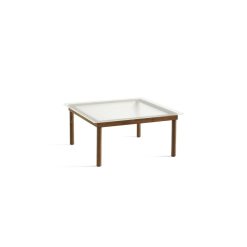 Hay Table Basse Kofi Noyer Massif & Verre Roseau Transparent - L 80 X L 80 X H 36 Cm Online