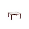 Hay Table Basse Kofi Chene Massif Rouge Grange & Verre Roseau Transparent - L 80 X L 80 X H 36 Cm Wholesale