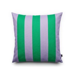 FEST Amsterdam Coussin A Rayures - 60 X 60 Cm - Vert/Violet Best