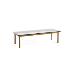 Hay Table Basse Kofi Chene Massif & Verre Clair - L 140 X L 50 X H 36 Cm Wholesale