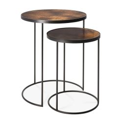 Ethnicraft Set De 2 Tables D'Appoint Heavy Aged Bronze Online