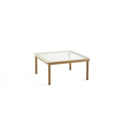 Hay Table Basse Kofi Chene Massif & Verre Roseau Transparent - L 80 X L 80 X H 36 Cm Hot