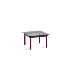 Hay Table Basse Kofi Chene Massif Rouge Grange & Verre Teinte Gris - L 60 X L 60 X H 36 Cm Clearance