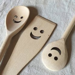 Sélectionné par Fleux Set De 3 Couverts Happy Spoon - Cuilleres Et Spatule Bois Hot