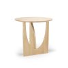 Ethnicraft Table D'Appoint Geometric Chene Verni - O 51 X H 50 Cm Best