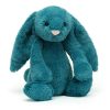 Jellycat Peluche Lapin Bashful - H 31 Cm - Bleu Mineral Hot