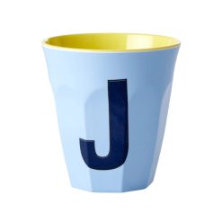 Rice Gobelet Lettre J En Melamine - Bleu Online