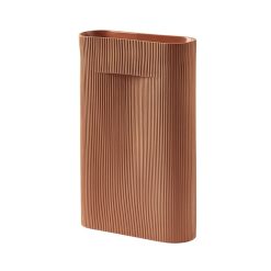 Muuto Vase Ridge En Terre Cuite - H 48,5 Cm Terracotta Best