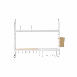 String Furniture Rangement Mural Kitchen - 58 X 50 X 20 Cm - Blanc Clearance