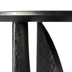 Ethnicraft Table D'Appoint Geometric En Chene Noir Verni - O 51 X H 50 Cm Wholesale