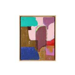 HK Living Tableau Abstrait Multicolore - 40 X 50 Cm New