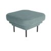 ENOstudio Ottoman Cornice Tissu Bleu & Metal Noir New