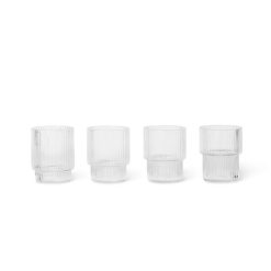 Ferm Living Set De 4 Verres Ripple - Fume Gris Clearance