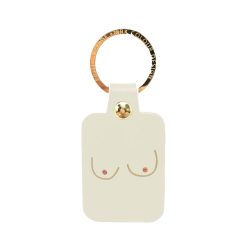 Ark Porte-Cles Boobs En Cuir - Creme Best