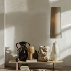 Ferm Living Pied De Lampe Hebe En Ceramique - H 100 Cm - Blanc Hot