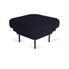 ENOstudio Ottoman Cornice Velours - Bleu Nuit & Metal Noir Clearance