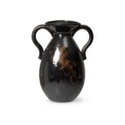 Ferm Living Vase Verso En Gres - Noir/Brun Wholesale