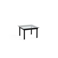 Hay Table Basse Kofi Chene Massif Noir & Verre Clair - L 60 X L 60 X H 36 Cm Wholesale