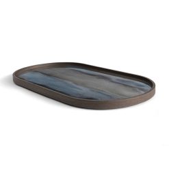 Ethnicraft Plateau En Verre Graphite - Organic Glass Oblong - L 71 Cm Hot