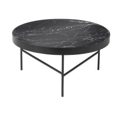 Ferm Living Table Basse En Marbre - Noir Clearance