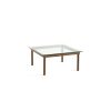 Hay Table Basse Kofi Noyer Massif & Verre Clair - L 80 X L 80 X H 36 Cm Wholesale