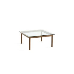 Hay Table Basse Kofi Noyer Massif & Verre Clair - L 80 X L 80 X H 36 Cm Wholesale