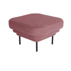 ENOstudio Ottoman Cornice Tissu - Rose & Metal Noir Clearance