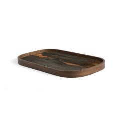 Ethnicraft Vide-Poche En Verre - Bronze Organic - 42 X 24 Cm New