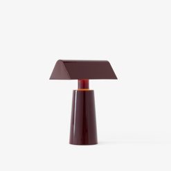 And Tradition Lampe De Table Caret Mf1 H 22Cm - Bordeaux Fonce New