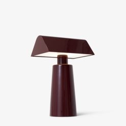 And Tradition Lampe De Table Caret Mf1 H 22Cm - Bordeaux Fonce New