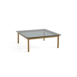 Hay Table Basse Kofi Chene Massif & Verre Teinte Gris - L 100 X L 100 X H 36 Cm Clearance