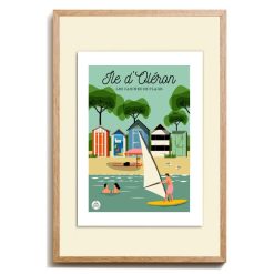 Les Petits Yéyés Affiche Ile D'Oleron Cabine Bain De Mer - 30 X 40 Cm Online