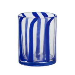 Sélectionné par Fleux Verre A Rayures - Bleu Fonce Marine Wholesale