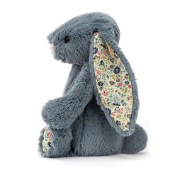 Jellycat Peluche Lapin Blossom - H 18 Cm - Dusty Bleu New