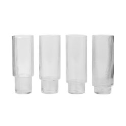 Ferm Living Set De 4 Verres Longs Ripple Wholesale