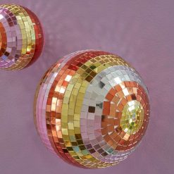 Rice Boule Disco 29 Cm - Rayures Rose Wholesale