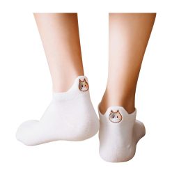 Tites Chaussettes Chaussettes Languette Chat 35/42 - Blanc New