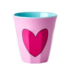 Rice Gobelet Coeur En Melamine - Rose Hot