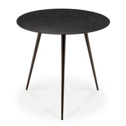 Ethnicraft Table Basse Luna - Lava - Noir - O 50 X H 45 Cm New