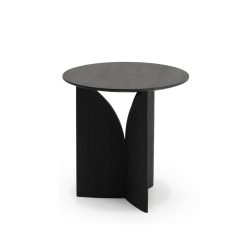 Ethnicraft Table D'Appoint Fin En Teck Noir Verni - O 50 Cm Best